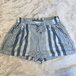 Blue Striped Shorts